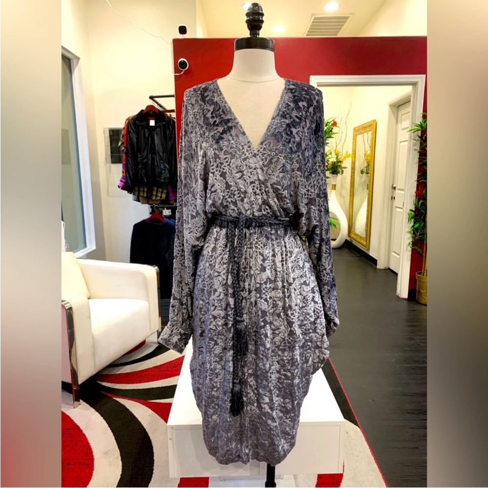 BGN Grey Velvet Dress